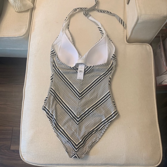 NWT bathing suit from LOFT black striped one piece 🎬👙 - Picture 3 of 6